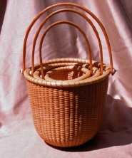 3 Nesting Oval Nantucket Baskets