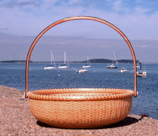 12" Maple Basket With Accents of Ebony
